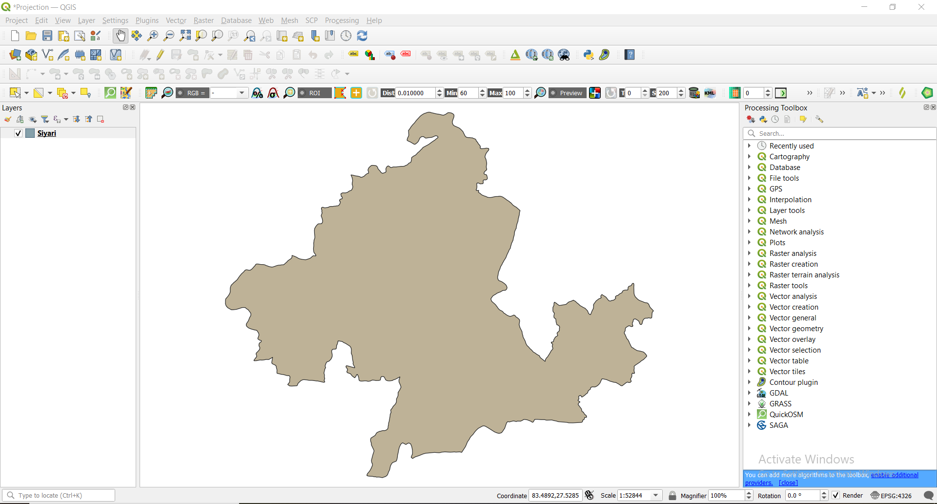 How to do projection of a vector data in QGIS ? - Map Adda