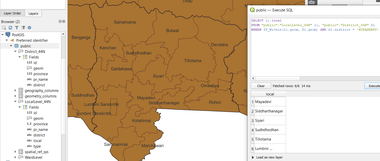 The basics of spatial SQL query - Map Adda